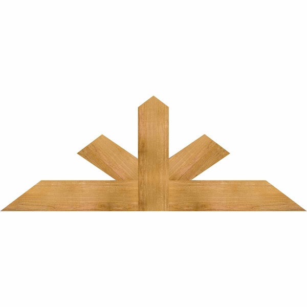Ekena Millwork Saratoga Rough Sawn Timber Gable Bracket, Western Red Cedar, 60"W x 22"H x 2"D x 6"F, 9/12 Pitch GBW060X22X0206SAR00RWR - main